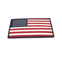 Parches Tejidos 3D de la Bandera de EE. UU. de Alta Definición, Ecológicos, con Letras del Alfabeto en Inglés y Flores, para Gorras, con Gancho Táctico