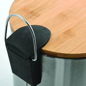 Poubelle à pédale ADONIS 3L, couleur métal, brossée - Product Image 4