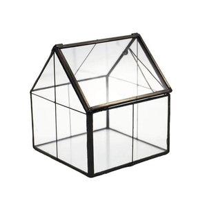 Terrario de vidrio de lujo o jarrones de vidrio de forma geométrica para plantas en tamaños y diseños personalizados para la decoración de la sala de estar - Product Image 1