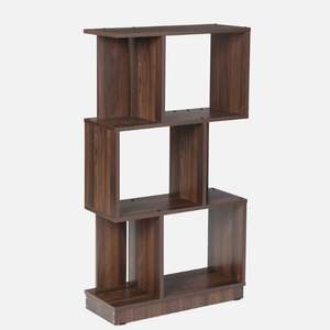 Akihiro Bibliothèque contemporaine au fini noyer Columbia Bibliothèque moderne élégante - Product Image 3