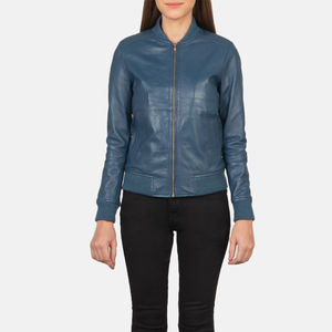 Veste en cuir pour femme de haute qualité 2025 sur mesure Respirante Design de haute qualité Veste en cuir pour femme Veste en cuir unie pour femme - Product Image 5