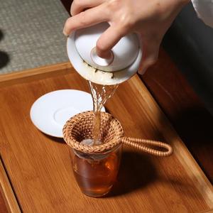 Rattan <b>Tea</b> Leak Filter with Mesh Handmade <b>Tea</b> <b>Infuser</b> Strainer Eco Friendly Filters Wholesale - Product Image 5