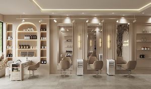 Miroir de Salon LED Double Face Moderne Pleine Longueur pour Coiffure, Vitrine de Beauté en Verre, Écologique, Portable, Commercial, Facile à Utiliser - Product Image 4