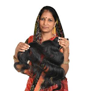 100% cutícula alineada virgen 8-32 pulgadas negro rizado Bodywave Bundles onda Natural indio templo extensiones de cabello humano para mujeres - Product Image 3