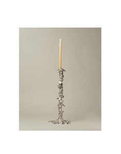 Portavelas de metal martillado con superficie texturizada y atractivo antiguo hecho para decoración de eventos o espacios de meditación - Product Image 1