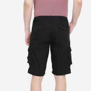 Shorts cargo en coton pour hommes, multi-poches, décontractés, pour l'été, longueur mi-cuisse, logo personnalisé - Product Image 4