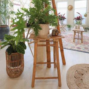 เก้าอี้ไม้ไผ่ธรรมชาติสำหรับสวนทำจากไม้ไผ่ม้านั่งสำหรับเคาน์เตอร์บาร์สไตล์โรงนา - Product Image 5