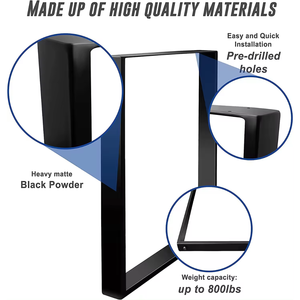 Patas de mesa de Metal de acero de hierro fundido para uso en interiores y exteriores, escritorio de restaurante Industrial, Banco de oficina, mesa de centro de comedor, sala de estar - Product Image 4