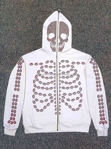 Custom Unisex Rhinestone Zipper <b>Hoodie</b> Jacket French Terry Sweatshirts Blank Full <b>Zip</b> <b>up</b> <b>Vintage</b> Acid Wash Thermal Hoodies - Product Image 2