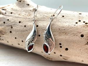 Boucles d'oreilles classiques faites à la main 925 bijoux en argent massif pour femmes 925 argent Sterling grenat pierres précieuses Style Boho boucles d'oreilles cadeau pour - Product Image 2