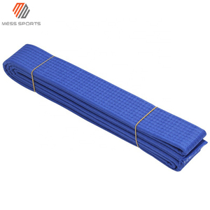 MESS SPORTS High Quality Solid White Striped Border Patterned Mid Customized Unisex Martial Arts Equipment Karate <b>Belts</b> - Product Image 3