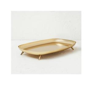 Bandeja DE SERVICIO DE PLATA rectangular de latón ecológica con asa para comedor-Uso de servicio de comida caliente y catering - Product Image 2