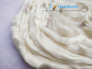 Tops de fibra de seda Eri blancos sin teñir naturales de la mejor calidad Premium para girar - Product Image 6