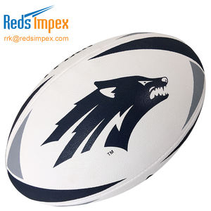 Balón de Rugby Promocional Hecho de Caucho Sintético Resistente, Balón con Logotipo Totalmente Personalizable, Ideal para Eventos Corporativos y Promoción Deportiva - Product Image 1