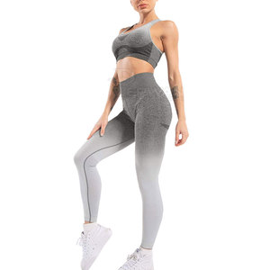Nouveau design, logo personnalisé, ensemble yoga solide grande taille pour femmes, ensemble 2 pièces respirant à séchage rapide de haute qualité - Product Image 1