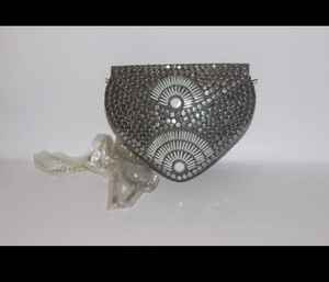 Bolso de mano con incrustaciones de mosaico de lujo para mujer moderna estilo elegante bolso de mano de mosaico de Metal para bodas y celebraciones y precio bajo - Product Image 2