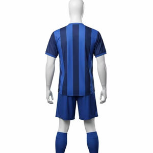 Tenue de football pour adultes en tissu polyester, impression par transfert thermique, séchage rapide, respirante, uniforme de sport, kit d'entraînement, vente en gros, fournitures d'équipe - Product Image 3
