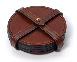 <b>Placemats</b> & Table Mats <b>Grey</b> & Slate <b>Placemats</b> Customized High Quality Luxury Leather Cup <b>Coaster</b> Round Drinks Coffee Beer - Product Image 3