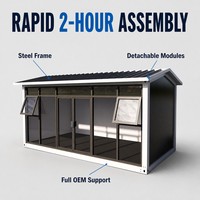Maison modulaire en conteneur à structure en acier, préfabriquée, portable et démontable pour bureau de chantier, camp de travail et dortoir de travailleurs