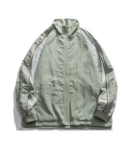 Veste coupe-vent vintage à capuche en toile imperméable avec fermeture éclair intégrale et logo personnalisé - Product Image 5