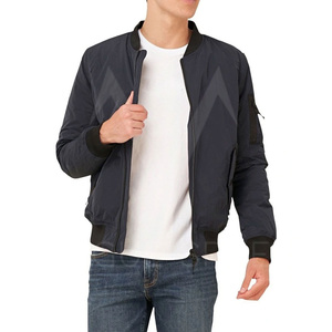 แจ็คเก็ตบอมเบอร์ผ้าแคนวาสคอตั้งสำหรับผู้ชายขายดีประจำฤดูใบไม้ร่วง ตัดเย็บตามสั่งด้วยวัสดุระบายอากาศ แขนยาว - Product Image 2