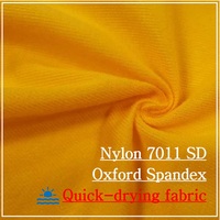 Tissu extensible à séchage rapide 100% nylon 7011 semi-mat, tissé ripstop, teint, 150 g/m², enduit PU, pour vêtements de sport, textiles de maison, sacs