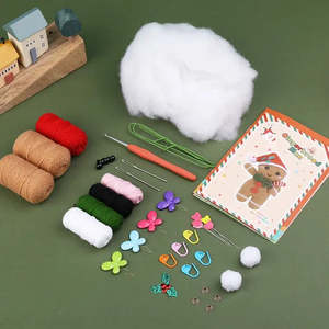 Handmade Eco-Friendly <b>Crochet</b> Santa and Doll Christmas Decor Fashionable Vintage Style for DIY Carto - Product Image 4