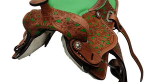 Caballo de cuero genuino de calidad superior Sillín occidental Barril Carreras y equitación Sillín occidental adecuado - Product Image 2