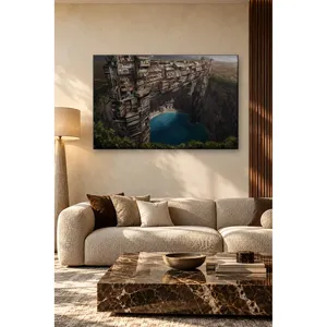 Impression sur toile Fida Surreal Tower City sur le rebord de la falaise - Product Image 4