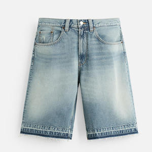 กางเกงยีนส์ขาสั้นโอเวอร์ไซส์สำหรับผู้ชายกางเกงขาสั้นผ้ายีนส์ผ้าฝ้ายฟอกสีวินเทจสำหรับผู้ชายแฟชั่นฤดูร้อน - Product Image 5