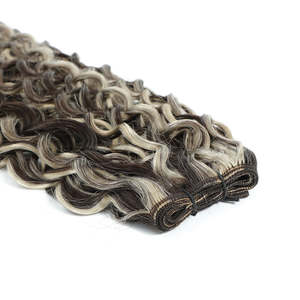 Extensions de cheveux brésiliennes Remy à clipser 3B # 2c/1001 Mélange blond chocolat perlé, lisse et doux - Product Image 3