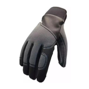 Nouvel arrivage de gants de mécanicien en cuir synthétique de haute qualité sangle de poignet réglable antidérapante extensible utilisation en plein air sécurité protection - Product Image 4