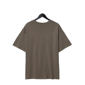 Camisa informal con estampado personalizado OEM para hombre, camisas holgadas transpirables de manga corta de algodón 100% para vacaciones de verano - Product Image 5