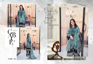 Costumes d'été en coton/pelouse pour femmes Faisalabad Shalwar Kameez Vêtements pour femmes Style indien et pakistanais - Product Image 2