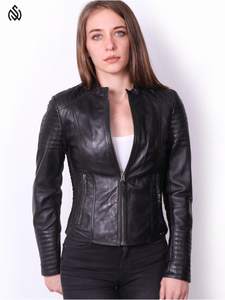 Chaqueta de cuero de alta calidad Chaqueta de cuero personalizada Ropa de moda Chaqueta de cuero para mujer - Product Image 2