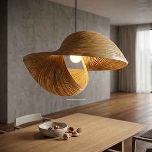Dekor Asia Modern Simple Luxury <b>Bamboo</b> Hanging Lamp Middle Size DIY Customizable Custom Color Easy Installation Home Hotel - Product Image 6