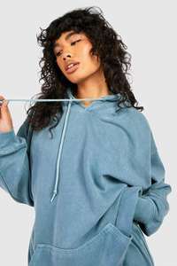 Survêtements d'hiver vintage en tissu uni délavé à l'acide personnalisés, streetwear pour hommes, impression délavée, poids lourd, sweat-shirt écologique - Product Image 6