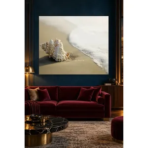 Impression sur toile Fida Seashell au bord de l'eau sur la plage - Product Image 5
