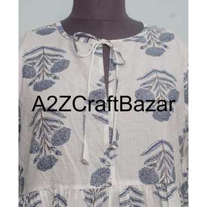 Robe midi décontractée pour femme, col en V, manches longues, en coton, imprimé numérique, taille naturelle, pour les occasions de fête, lavable, en gros, de la meilleure qualité - Product Image 3