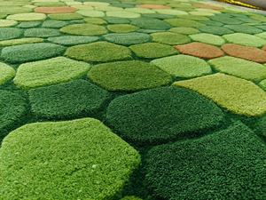 Alfombra moderna hecha a mano de lana verde, suave y con mechones, para dormitorio o habitación infantil. - Product Image 5