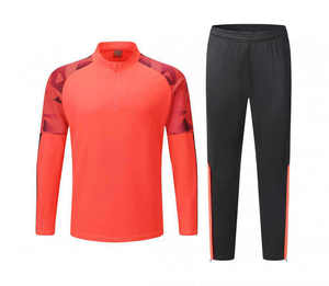 Camiseta de Fútbol para Hombre, Ropa Deportiva, Chaqueta de Fútbol Corta, Transpirable, Ligera, 100% Poliéster, para Fitness y Running, Dos Piezas, para Adultos - Product Image 4