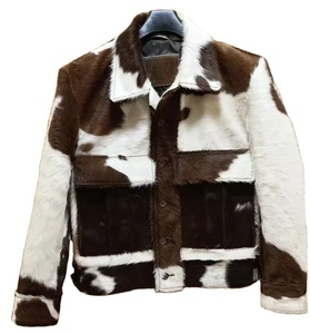 Chaqueta de Cuero con Pelo de Primera Calidad para Mujer, 100% Poliéster, Estilo Vintage, Abrigo de Piel Hecho a Mano, Premium, Sólido, Hasta la Rodilla - Product Image 4