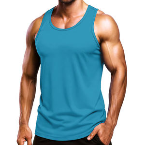Nuevo Chaleco Deportivo Moderno y Elegante con Bloques de Color en Contraste, Camiseta sin Mangas Transpirable de Algodón para Hombre, Camiseta Deportiva Ajustada para Gimnasio - Product Image 1