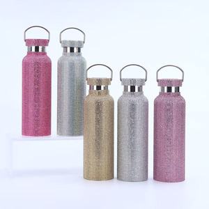 Gobelet isotherme en acier inoxydable de 600ml avec paille en strass fait à la main - Product Image 3