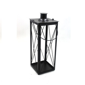 โคมไฟตกแต่งในสวนทำจากเหล็ก/ปอกระเจาขนาดมาตรฐานเชิงเทียนและเชิงเทียนสำหรับตกแต่งบ้าน - Product Image 5