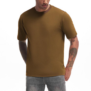 T-shirts Homme Grande Taille en Coton Tricoté 300 GSM, Col Rond, Séchage Rapide, Doux et Lourd, avec Logo Brodé Personnalisé – Offre Spéciale - Product Image 1