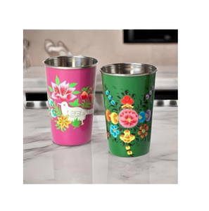 Cerveza de acero inoxidable Beber Casa Bebida Servidor Vidrio Copa de vino Color dorado Café Vidrio uso al mejor precio - Product Image 6