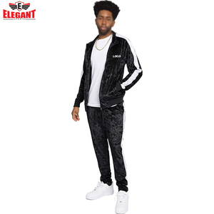 Conception de vos propres survêtements en velours, nouveau Style pour hommes, ensembles de survêtements par sport élégant, vente en gros - Product Image 2