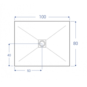 Piatto doccia in marmo grigio resina bianca 25-30mm di alta dimensione 100 x80xh2.5 cm singola confezione categoria di prodotto di scarico - Product Image 3