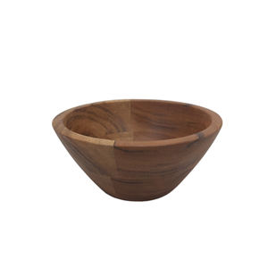 Acacia Wood Round Shape Wood Fruit <b>Bowl</b> <b>Christmas</b> Decorative Solid Eco Friendly Wooden <b>Bowl</b> Logo Custom Salad - Product Image 1